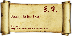 Baza Hajnalka névjegykártya